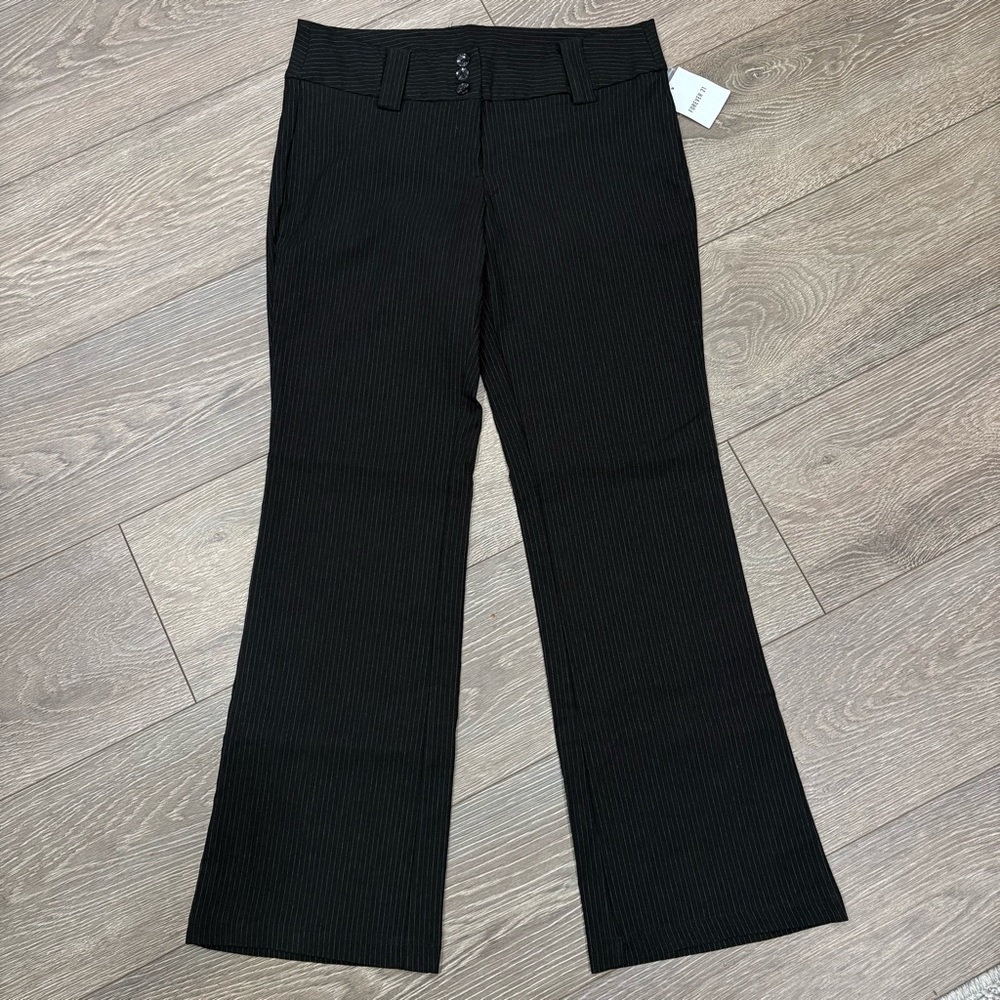 Forever 21 Black Striped Trousers